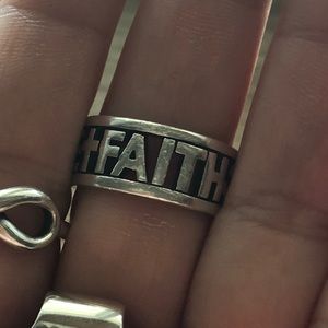 James Avery Faith Hope Love Ring size 8
